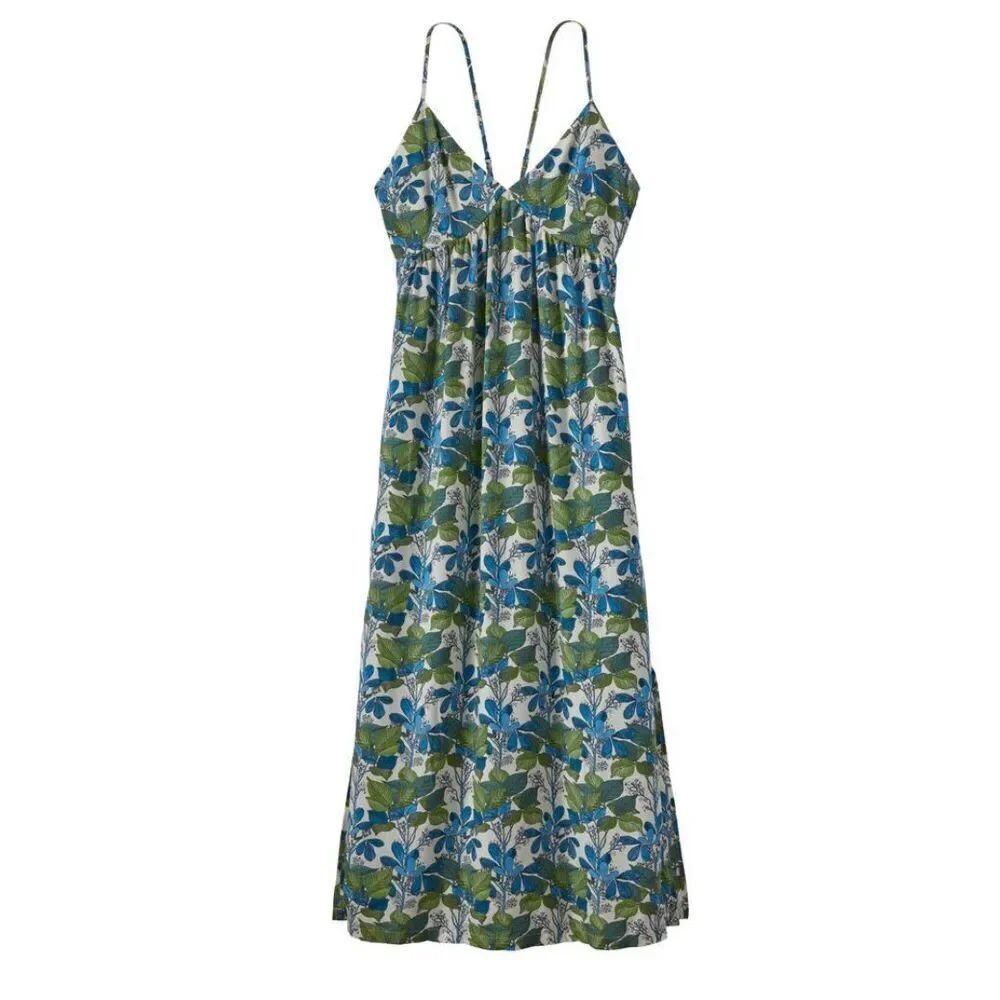 NEW NWT Patagonia Pataloha Strappy FLORAL MAXI Dress sz M $129